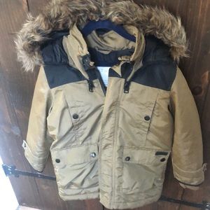 Zara boys warm winter puffer coat w/ hood 6